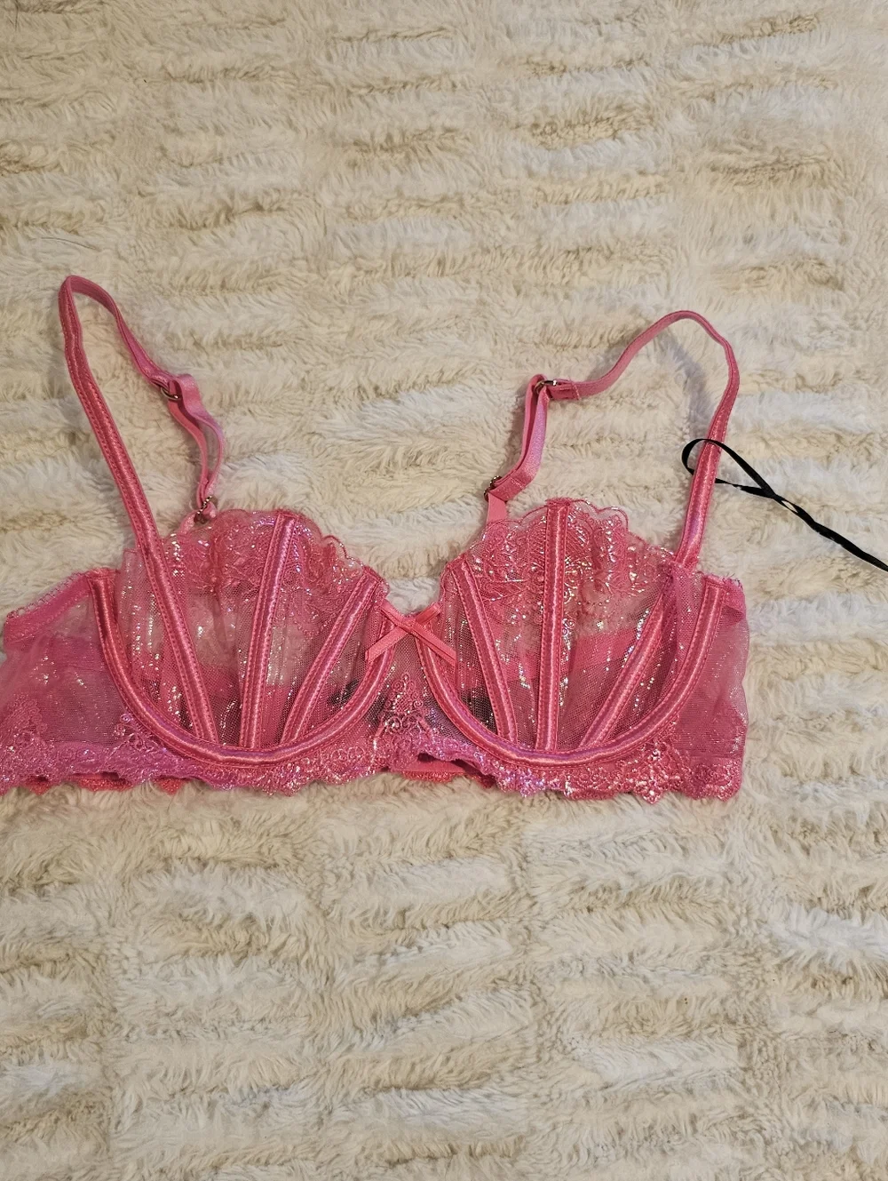 Honey Birdette Natalie Wild Pink 34C/S - Picture 2 of 10